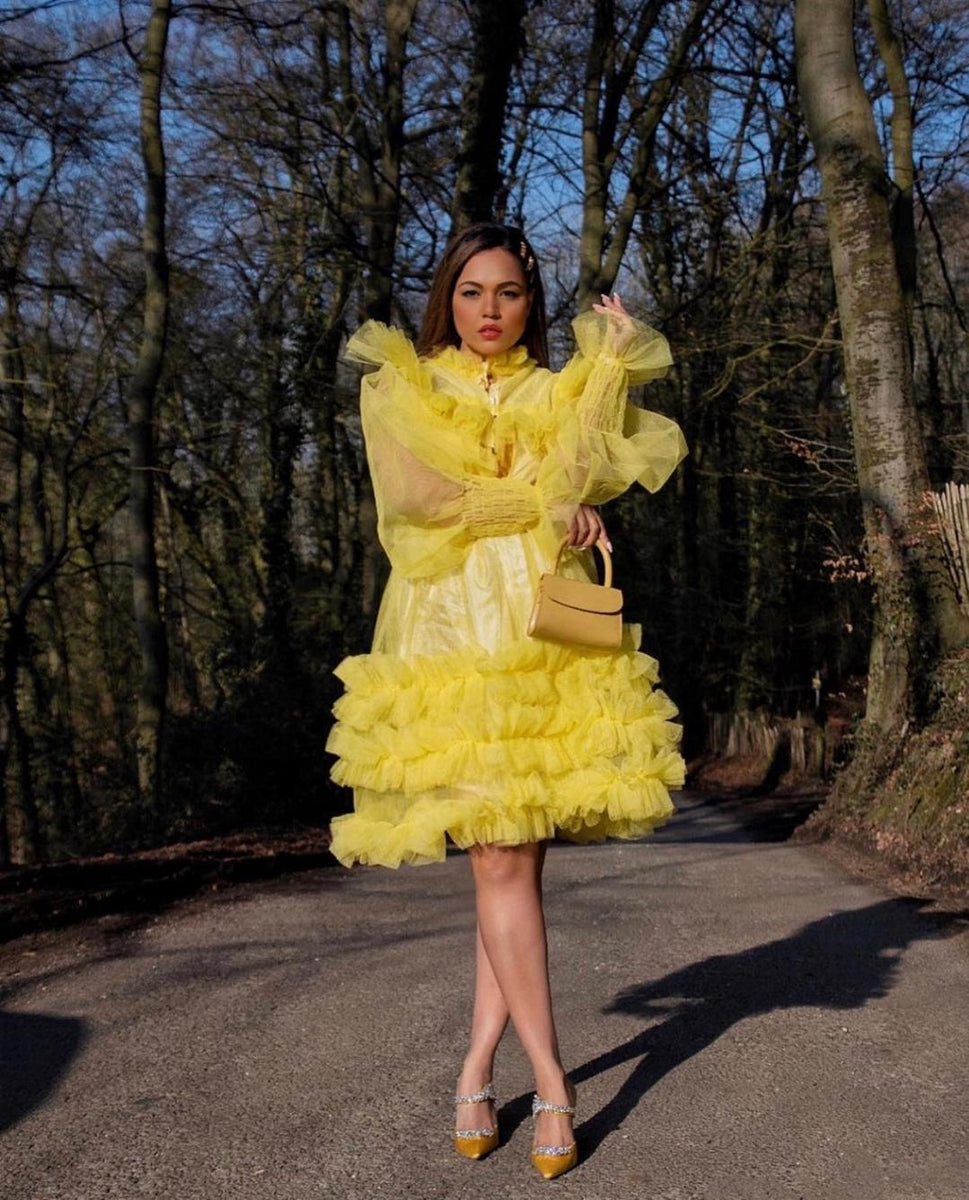 Yellow Baby Doll Tulle Dress – AmberMystery