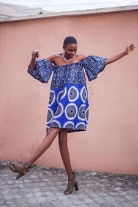 olori amber ankara African print swing dress 1