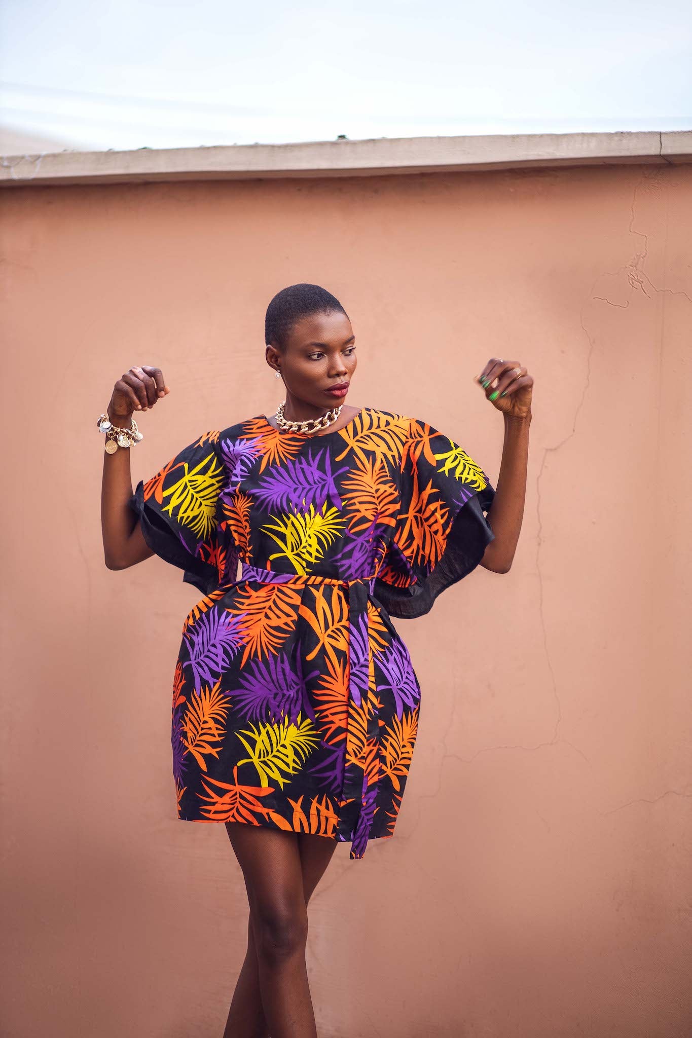 Zola ankara African print mini dress 2