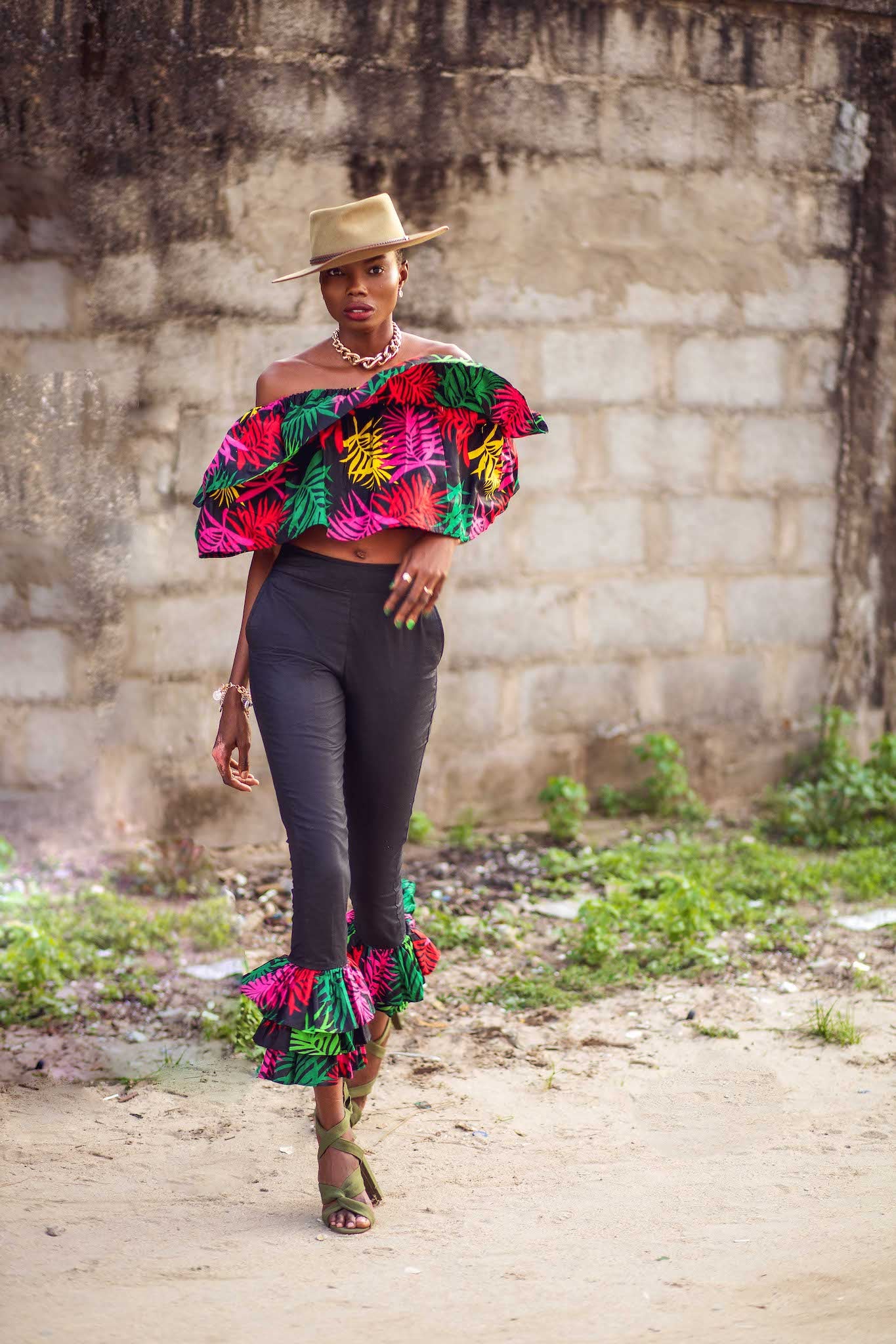Zuri ankara African print trouser and top set 1