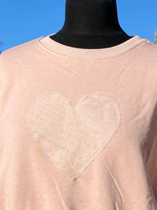 Ruffle Heart Tulle Sweatshirt