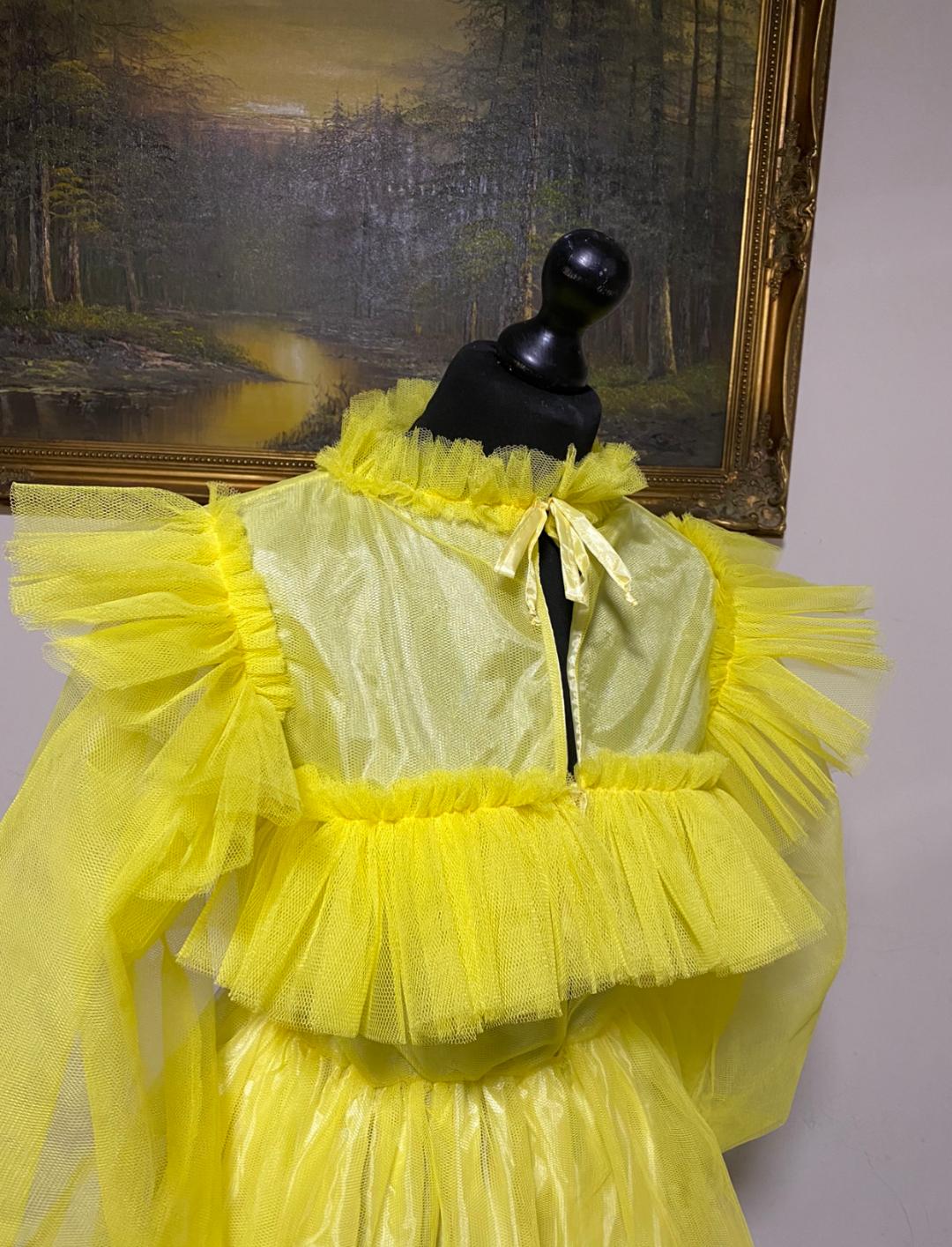 Yellow Baby Doll Tulle Dress